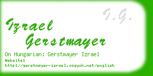 izrael gerstmayer business card
